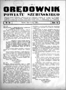 Orędownik powiatu Szubińskiego 1938.05.04 R.19 nr 36