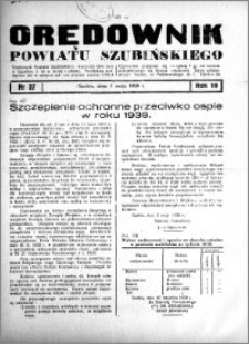 Orędownik powiatu Szubińskiego 1938.05.07 R.19 nr 37