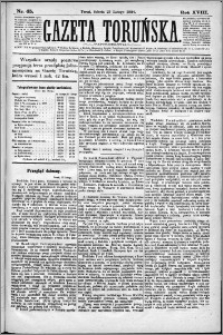 Gazeta Toruńska 1884, R. 18 nr 45