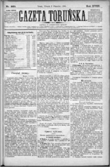Gazeta Toruńska 1884, R. 18 nr 203