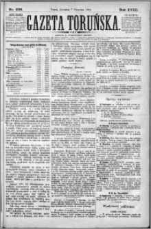 Gazeta Toruńska 1884, R. 18 nr 208