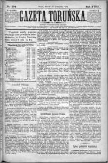 Gazeta Toruńska 1884, R. 18 nr 274