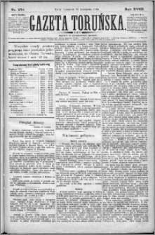 Gazeta Toruńska 1884, R. 18 nr 276