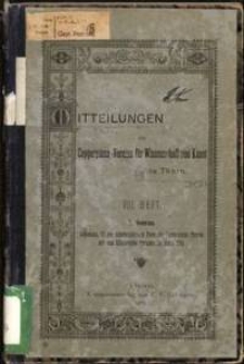 Mitteilungen des Coppernicus-Vereins für Wissenschaft und Kunst zu Thorn. H. 8.