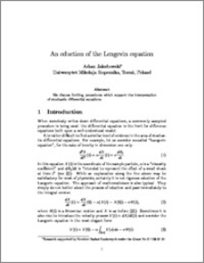 An eduction of the Langevin equation
