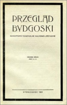 Przegląd Bydgoski : czasopismo regionalne naukowo-literackie 1934, R. 2, z. 3-4