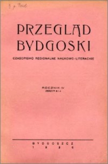 Przegląd Bydgoski : czasopismo regionalne naukowo-literackie 1936, R. 4, z. 3-4