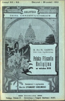 Polska filozofia religijna w wieku XIX. T. 1