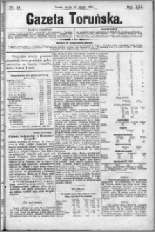 Gazeta Toruńska 1887, R. 21 nr 43