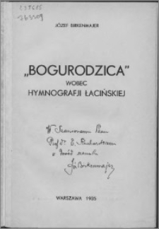 "Bogurodzica" wobec hymnografii łacińskiej