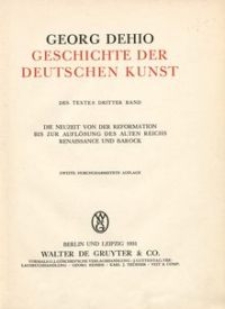 Die Neuzeit von der Reformation bis zur Auflösung des alten Reichs, Renaissance und Barock