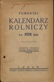Pomorski Kalendarz Rolniczy na rok 1924