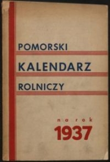 Pomorski Kalendarz Rolniczy na rok 1937