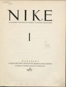 Nike :czasopismo poświęcone polskiej kulturze plastycznej 1937, R. 1