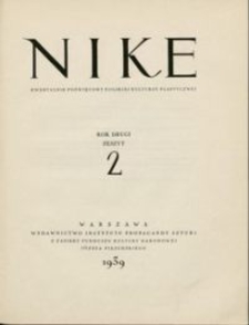 Nike :czasopismo poświęcone polskiej kulturze plastycznej 1939, R. 2 z. 2