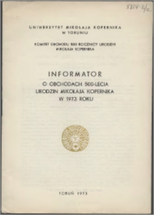 Informator o obchodach 500-lecia urodzin Mikołaja Kopernika w 1973 roku