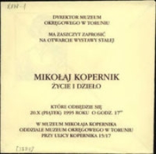 35-lecie Muzeum Mikołaja Kopernika. Oddziału Muzeum Okręgowego w Toruniu 1960-1995