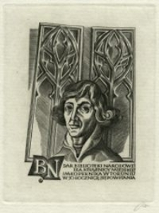 Portret Mikołaja Kopernika na ekslibrisie Książnicy Miejskiej w Toruniu