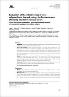 Ocena skuteczności piankowych opatrunków poliuretanowych w leczeniu silnie sączących owrzodzeń żylnych