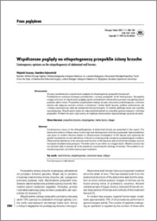 Contemporary opinions on the etiopathogenesis of abdominal wall hernias