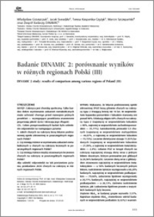 Badanie Dinamic 2: porównanie wyników w różnych regionach Polski (III)