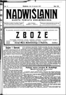 Nadwiślanin. Gazeta Ziemi Chełmińskiej, 1925.01.24 R. 7 nr 7