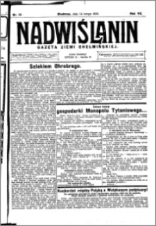 Nadwiślanin. Gazeta Ziemi Chełmińskiej, 1925.02.14 R. 7 nr 13