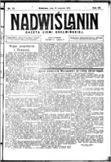 Nadwiślanin. Gazeta Ziemi Chełmińskiej, 1925.09.16 R. 7 nr 73