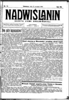 Nadwiślanin. Gazeta Ziemi Chełmińskiej, 1925.09.19 R. 7 nr 74
