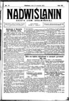 Nadwiślanin. Gazeta Ziemi Chełmińskiej, 1925.09.23 R. 7 nr 75
