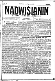 Nadwiślanin. Gazeta Ziemi Chełmińskiej, 1925.12.09 R. 7 nr 97