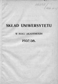 Skład Uniwersytetu w roku akademickim 1937-1938
