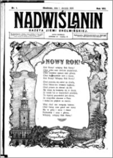 Nadwiślanin. Gazeta Ziemi Chełmińskiej, 1926.01.01 R. 8 nr 1