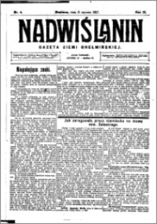 Nadwiślanin. Gazeta Ziemi Chełmińskiej, 1927.01.15 R. 9 nr 4