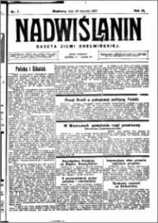 Nadwiślanin. Gazeta Ziemi Chełmińskiej, 1927.01.26 R. 9 nr 7