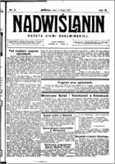 Nadwiślanin. Gazeta Ziemi Chełmińskiej, 1927.02.02 R. 9 nr 9