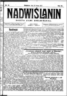 Nadwiślanin. Gazeta Ziemi Chełmińskiej, 1927.02.23 R. 9 nr 15
