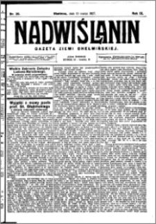 Nadwiślanin. Gazeta Ziemi Chełmińskiej, 1927.03.12 R. 9 nr 20
