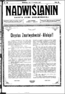 Nadwiślanin. Gazeta Ziemi Chełmińskiej, 1927.04.17 R. 9 nr 30