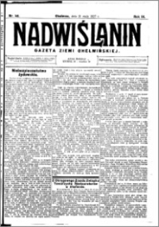 Nadwiślanin. Gazeta Ziemi Chełmińskiej, 1927.05.21 R. 9 nr 40