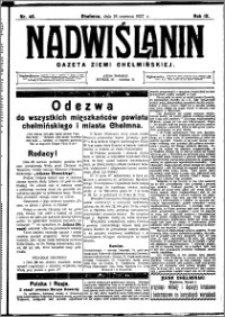 Nadwiślanin. Gazeta Ziemi Chełmińskiej, 1927.06.18 R. 9 nr 48