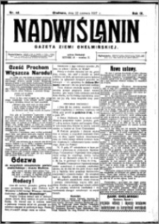 Nadwiślanin. Gazeta Ziemi Chełmińskiej, 1927.06.22 R. 9 nr 49