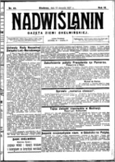 Nadwiślanin. Gazeta Ziemi Chełmińskiej, 1927.08.10 R. 9 nr 63