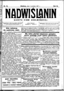 Nadwiślanin. Gazeta Ziemi Chełmińskiej, 1927.09.03 R. 9 nr 70