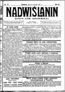 Nadwiślanin. Gazeta Ziemi Chełmińskiej, 1927.09.10 R. 9 nr 72