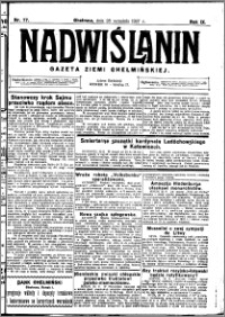 Nadwiślanin. Gazeta Ziemi Chełmińskiej, 1927.09.28 R. 9 nr 77