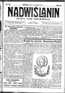 Nadwiślanin. Gazeta Ziemi Chełmińskiej, 1927.11.12 R. 9 nr 90