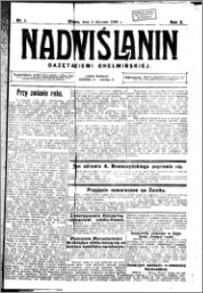 Nadwiślanin. Gazeta Ziemi Chełmińskiej, 1928.01.03 R. 10 nr 1