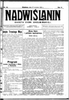 Nadwiślanin. Gazeta Ziemi Chełmińskiej, 1928.04.27 R. 10 nr 34