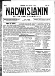 Nadwiślanin. Gazeta Ziemi Chełmińskiej, 1929.01.05 R. 11 nr 1